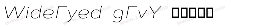 WideEyed-gEvY字体转换