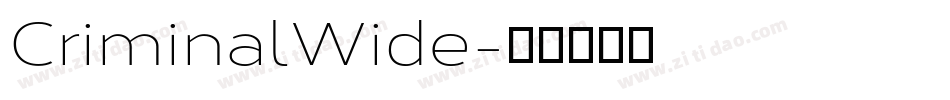 CriminalWide字体转换