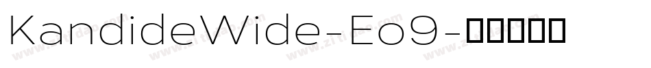 KandideWide-Eo9字体转换