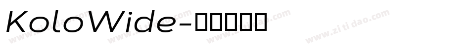 KoloWide字体转换