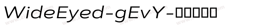 WideEyed-gEvY字体转换