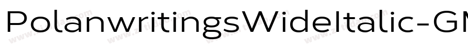 PolanwritingsWideItalic-GMDA字体转换