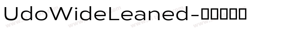 UdoWideLeaned字体转换