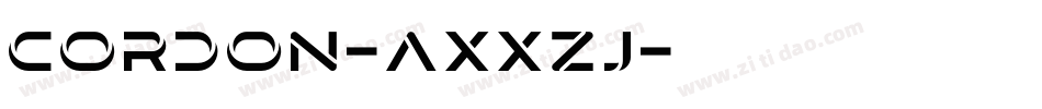 Cordon-axxzJ字体转换