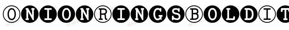 OnionRingsBoldItalic-4ORY字体转换