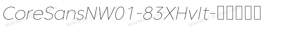 CoreSansNW01-83XHvIt字体转换