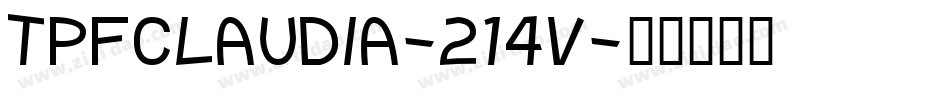 TpfClaudia-214v字体转换
