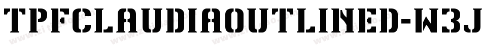 TpfClaudiaOutlined-w3J3字体转换