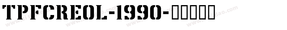 TpfCreol-1990字体转换