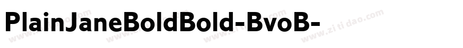 PlainJaneBoldBold-BvoB字体转换