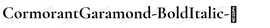 CormorantGaramond-BoldItalic字体转换