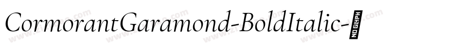 CormorantGaramond-BoldItalic字体转换