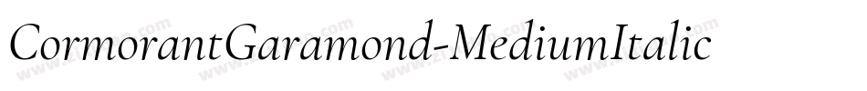 CormorantGaramond-MediumItalic字体转换
