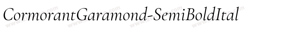 CormorantGaramond-SemiBoldItalic字体转换