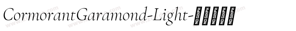 CormorantGaramond-Light字体转换