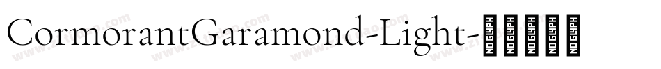 CormorantGaramond-Light字体转换