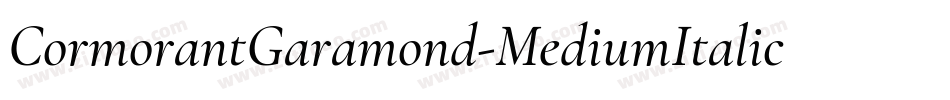 CormorantGaramond-MediumItalic字体转换