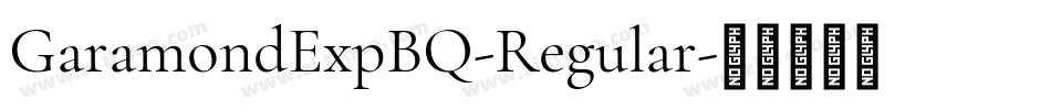 GaramondExpBQ-Regular字体转换