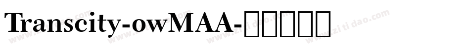 Transcity-owMAA字体转换