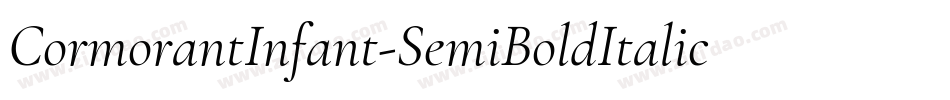 CormorantInfant-SemiBoldItalic字体转换
