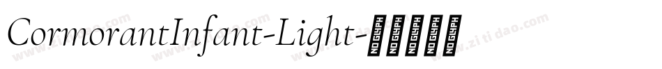 CormorantInfant-Light字体转换