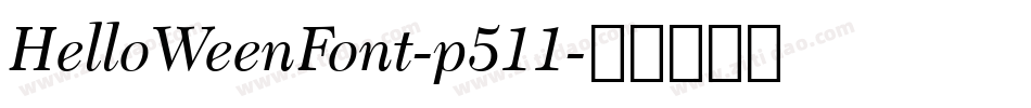 HelloWeenFont-p511字体转换