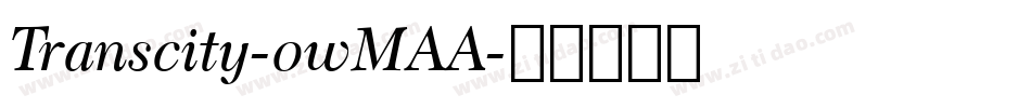 Transcity-owMAA字体转换