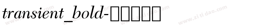 transient_bold字体转换