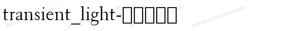 transient_light字体转换