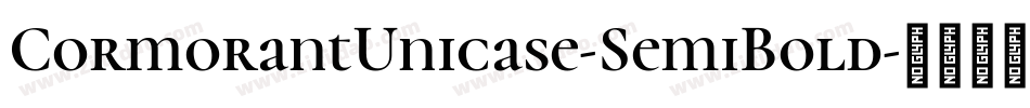 CormorantUnicase-SemiBold字体转换
