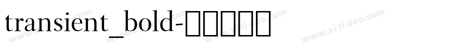 transient_bold字体转换