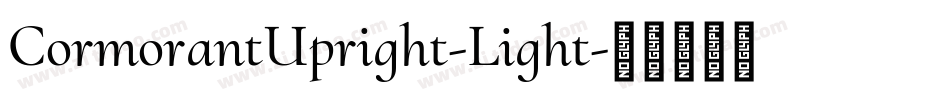 CormorantUpright-Light字体转换