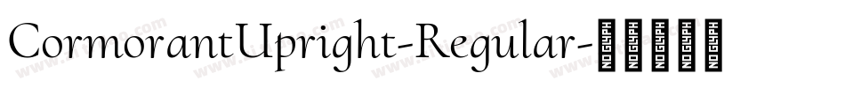 CormorantUpright-Regular字体转换