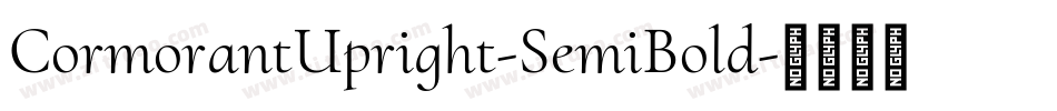 CormorantUpright-SemiBold字体转换