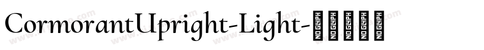CormorantUpright-Light字体转换