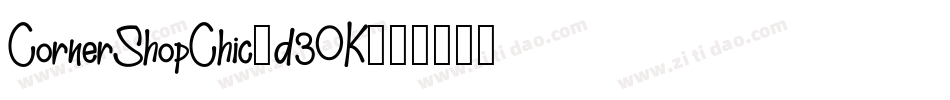 CornerShopChic-d3OK字体转换