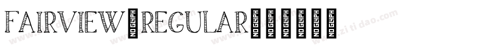 Fairview_Regular字体转换