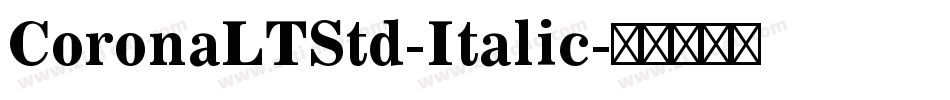 CoronaLTStd-Italic字体转换