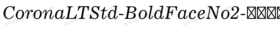 CoronaLTStd-BoldFaceNo2字体转换