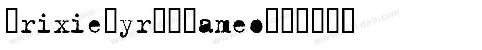 TrixieCyrG-Cameo字体转换