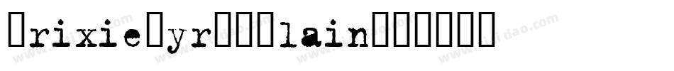 TrixieCyrG-Plain字体转换