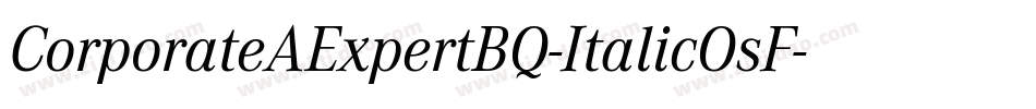 CorporateAExpertBQ-ItalicOsF字体转换