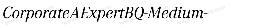 CorporateAExpertBQ-Medium字体转换