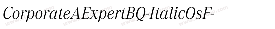 CorporateAExpertBQ-ItalicOsF字体转换