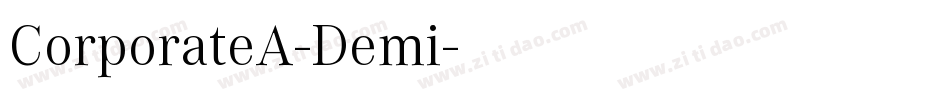 CorporateA-Demi字体转换