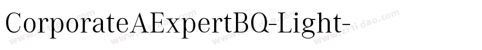 CorporateAExpertBQ-Light字体转换