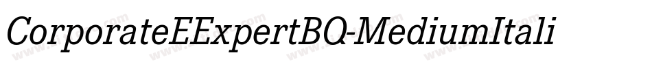 CorporateEExpertBQ-MediumItalicOsF字体转换