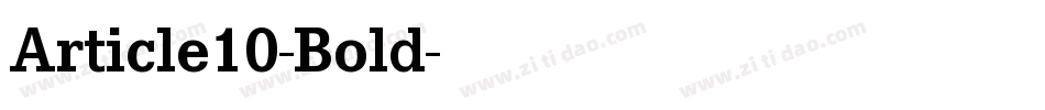Article10-Bold字体转换