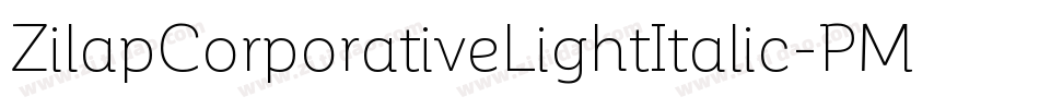 ZilapCorporativeLightItalic-PMAE字体转换