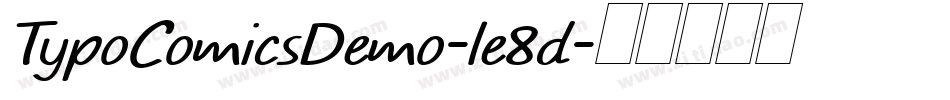 TypoComicsDemo-le8d字体转换